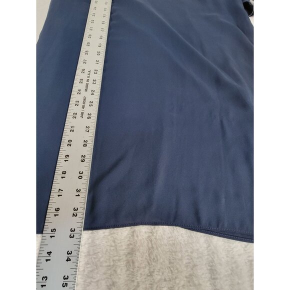 Neiman Marcus Womens Navy Blue Halter Cold Shoulder Chiffon Dress Large New $189 - Picture 10 of 10